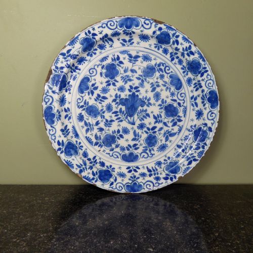 18th C Blue & White Delft Charger