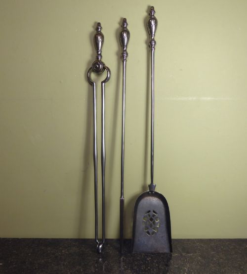 Early 19th C Steel Fire Tools