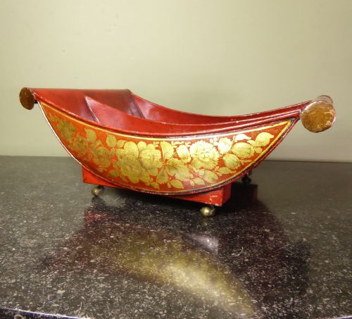 Early 19th C Toleware Cheese Coaster