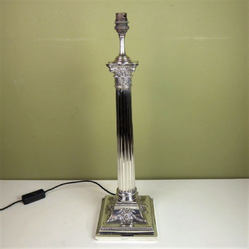19th C Corinthian  Column Lamp Base