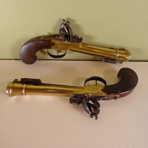 Pair of 18th C Flintlock Pistols