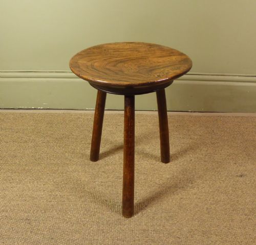 19th C Elm Stool
