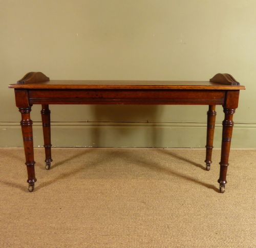 19th C Oak Hall Bench by  'Lambs, Machester'