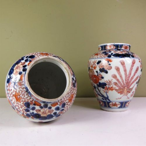 fig 1. PAIR OF 18TH C IMARI VASES