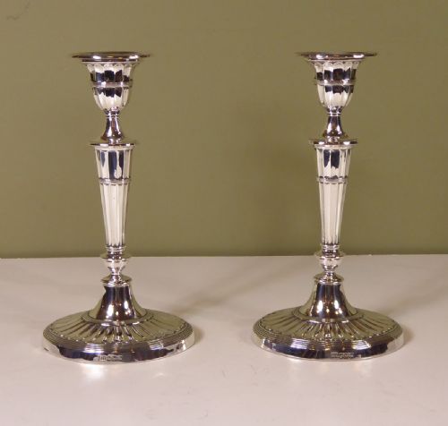 Pair of Silver Candlesticks, Sheffield 1898