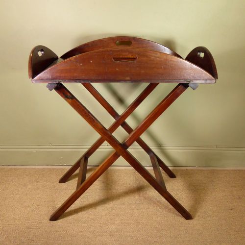 Georgian Mahogany Butlers Tray & Stand