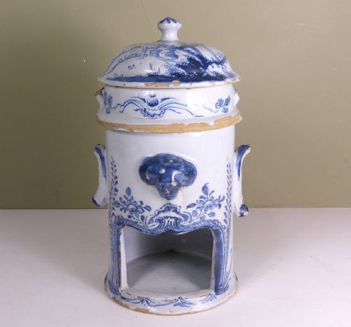 18th C Delft Food Warmer