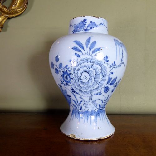 18th C Delft Vase