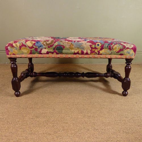 Early 18th C Walnut Stool