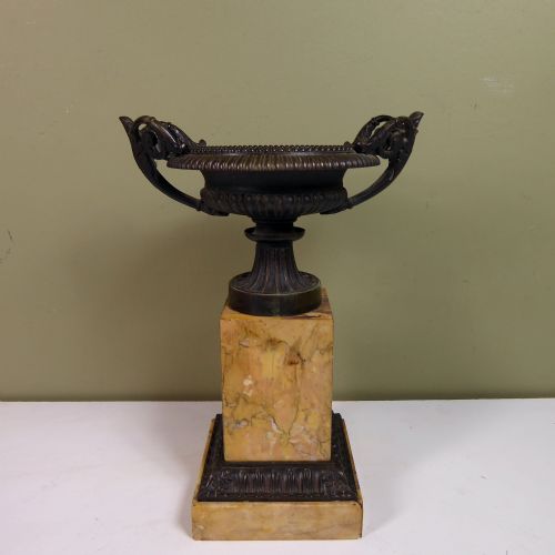 Regency Bronze Tazza on Marble Base