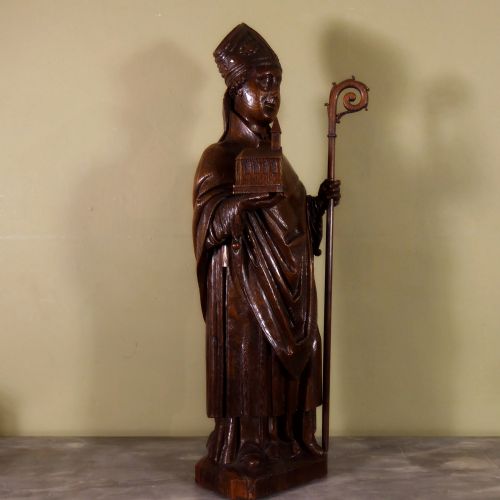 19th C Carved Saint Augustine of Canterbury