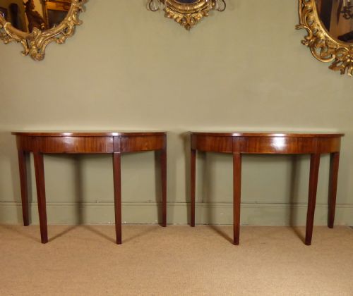 Pair of George III Mahogany Tables