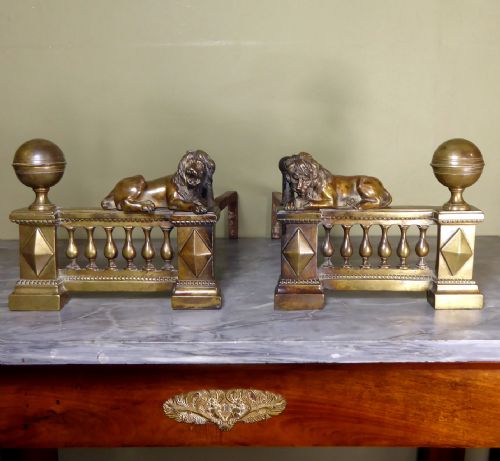 Pair of Regency Andirons