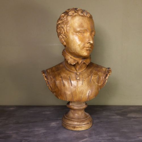 19th C Plaster Bust of Good King Henry IV