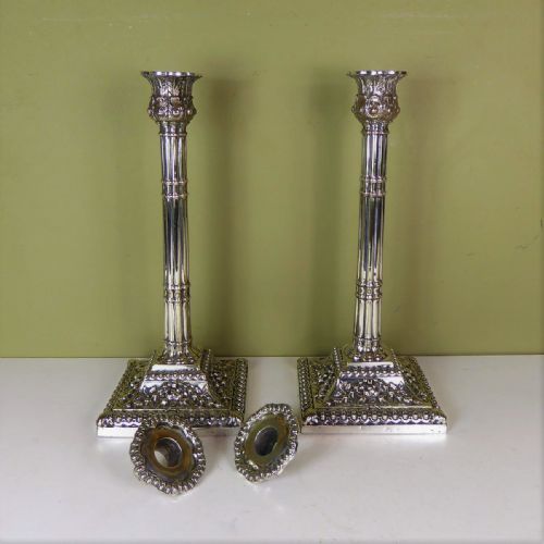 fig 1. A PAIR OF GEORGE III CANDLE STICKS