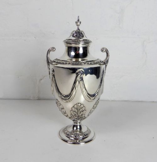 18th C Silver Classical Vase & Cover