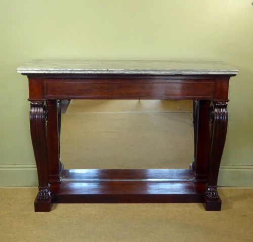 fig 1. REGENCY MAHOGANY CONSOLE TABLE