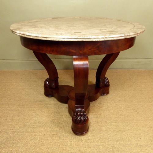 19th C Marble Topped Centre Table