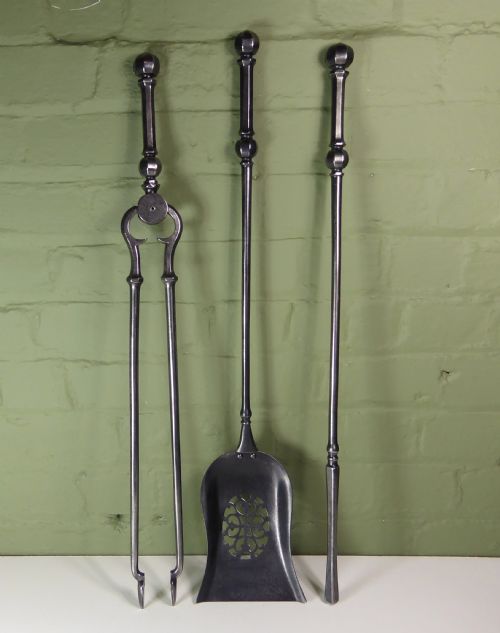 Set of 19th C Steel Fire Tools