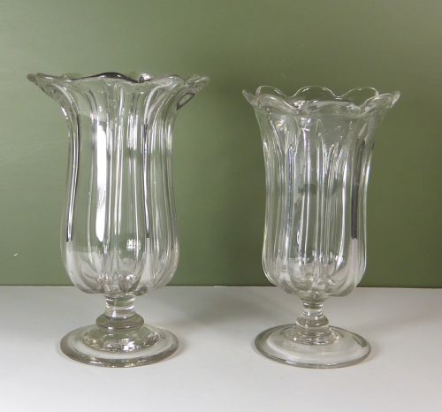 Two 19th C Celery Vases