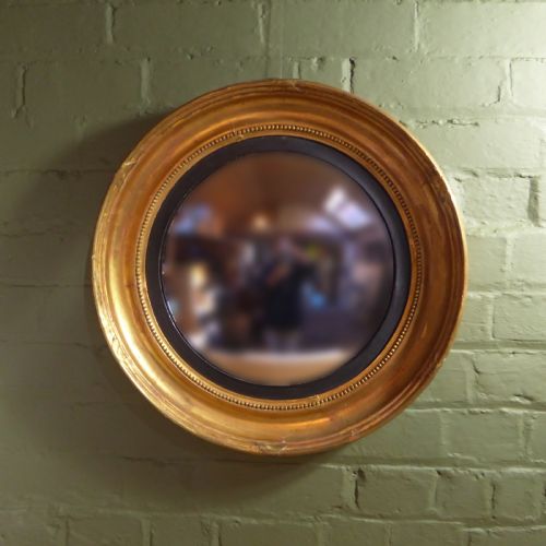 Regency Gilt Convex Mirror
