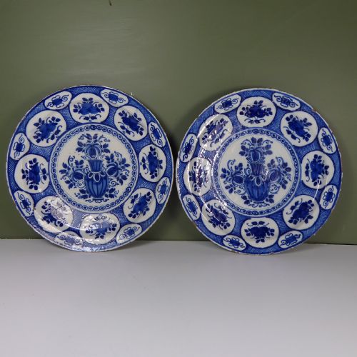 Pair of 18th C Delft Chargers