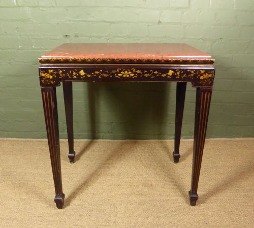 19th C Lacquer & Marble Centre Table