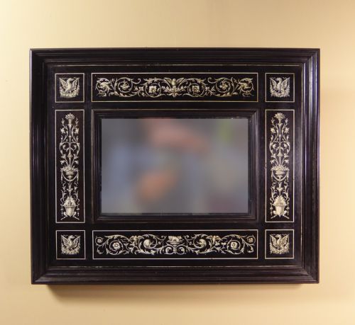 19th C Inlaid Milanese Mirror