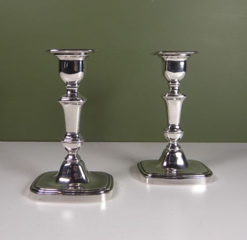 Pair of Silver Candlesticks