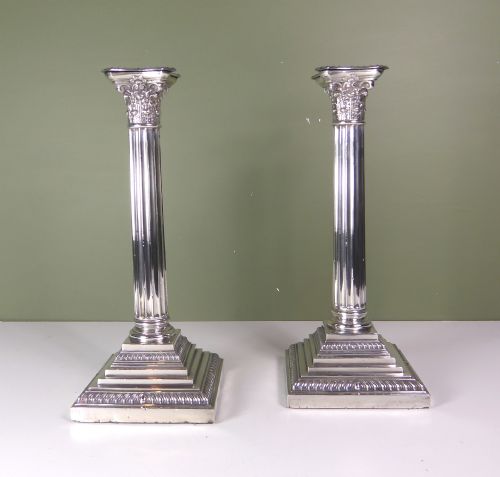 Pair of Silver Candlesticks