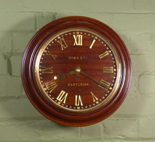 19th C Mahogany Wall Clock with Fusee Movement