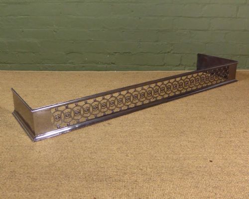 George III Burnished Steel Fire Fender