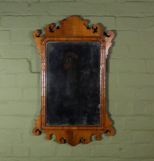 18th C Walnut Mirror
