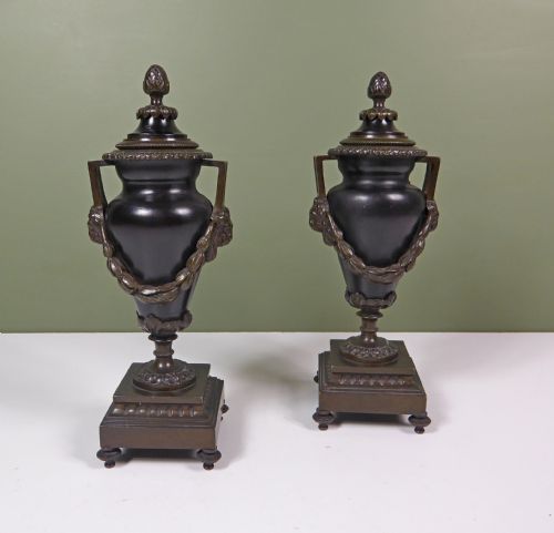 Pair of 19th C Cassoullettes with Candle Holders