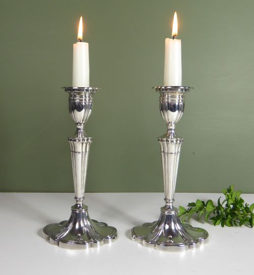 Pair of Silver Candlesticks