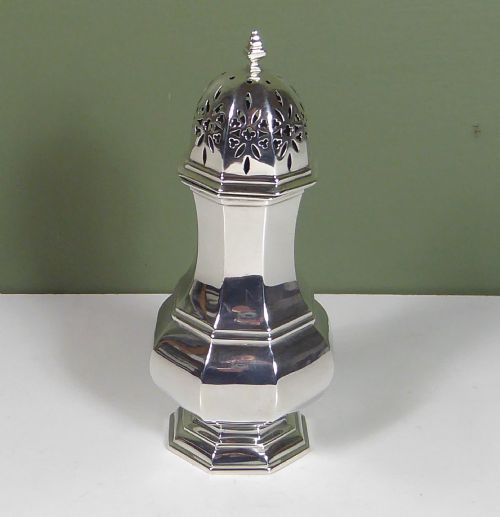 Solid Silver Sugar Castor