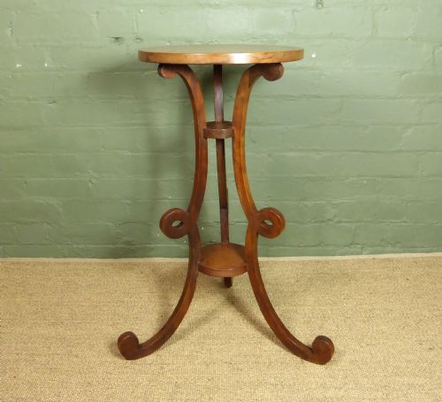 19th C Fruitwood Stand, Torchere