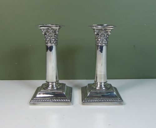 Pair of Silver Candlesticks 1877