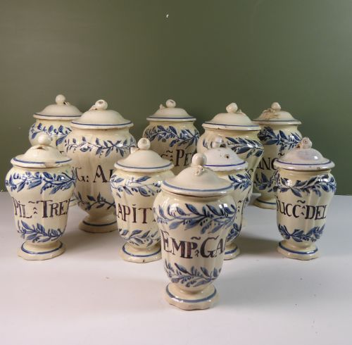 Set of 18th C Apothecary Jars
