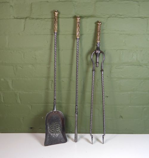 Set of Early 19th  C Fire Tools