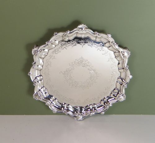 Solid Silver Salver Tray 1910