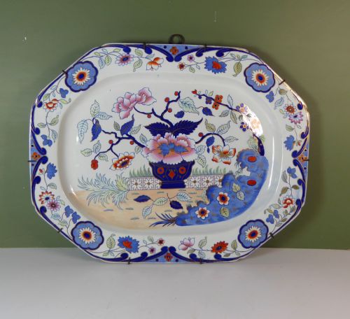 Large 19th C Spode Meat Plate