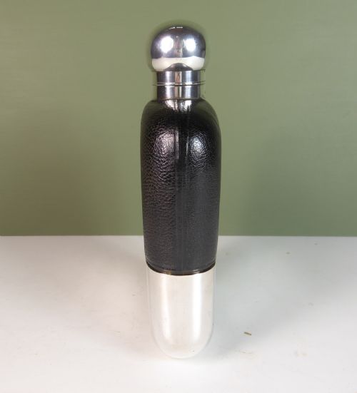 fig 1. LARGE 19TH C HIP FLASK