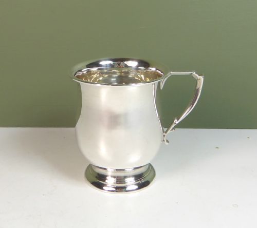 Small Solid Silver Christening Mug