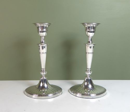 Pair of Silver Candlesticks 1915