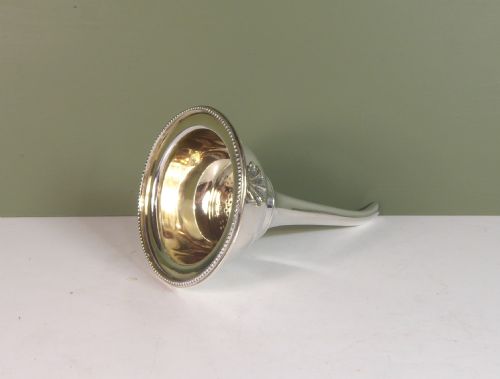 19th C Silver Plated Wine Funnel
