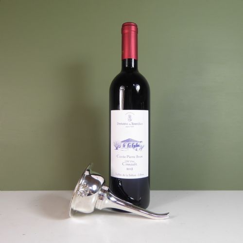 fig 1. 19TH C SILVER PLATED WINE FUNNEL