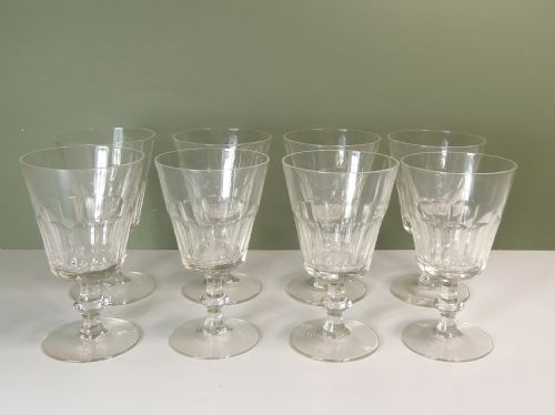 Set of Eight 19th C Wine Glasses
