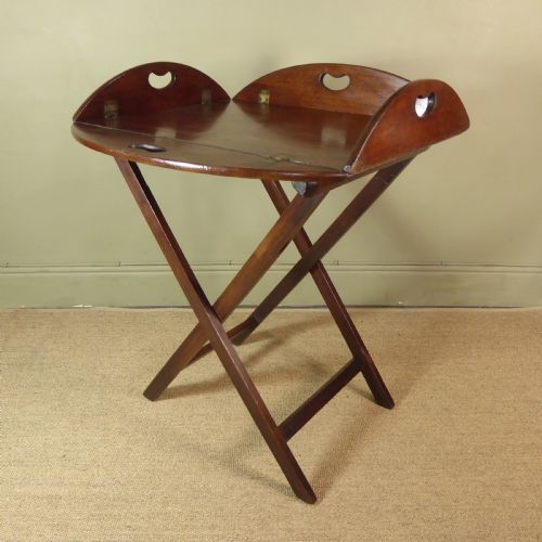George III Mahogany Butlers Tray & Stand