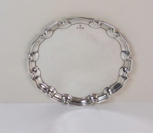 Small Solid Silver Salver 1924